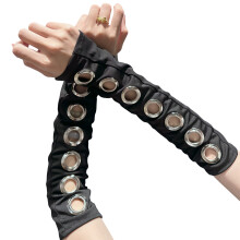 Dark Theme Stretchable Arm Sleeves Punk Design-Ring style