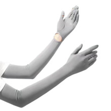 Manchons de bras avec poignée en silicone évacuant la-Gris clair