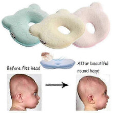 (blue) Baby Pillow Memory Foam Newborn Baby Breathable Shaping Pillows To Prevent Flat Head Ergonomic