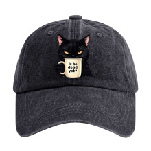 Cotton Baseball Hat With Sun Hat Backband Lovely-Black Figure 2