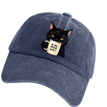 Cotton Baseball Hat With Sun Hat Backband-Navy Blue Figure 2