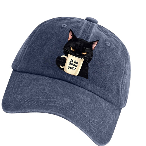 Cotton Baseball Hat With Sun Hat Backband-Navy Blue Figure 2