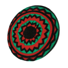 Rainbow Crochet Pullover Beret Hat Reggae Hat Breathable-B
