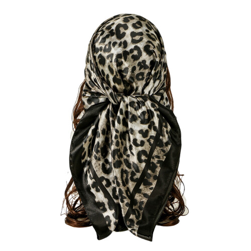 Multipurpose Sunproof Scarf With Stylish Animal Print-Black