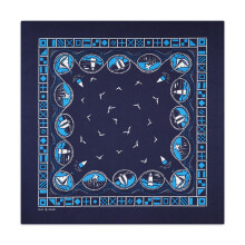 Katoenen bandanasjaal met hiphopprint, unisex-Marineblauw