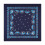 Airy Cotton Square Scarf Patterned Flexible Wrap For-Navy Blue 1