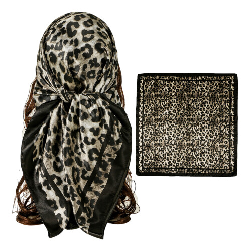 Multipurpose Sunproof Scarf With Stylish Animal Print-Black 1