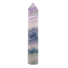Hexagonal Wand Crystal Decor Fluorite Quartz Wand With Amethyst Energy Tower For Aura Clearing Chakra Balancing Quartz For Meditation And Healing