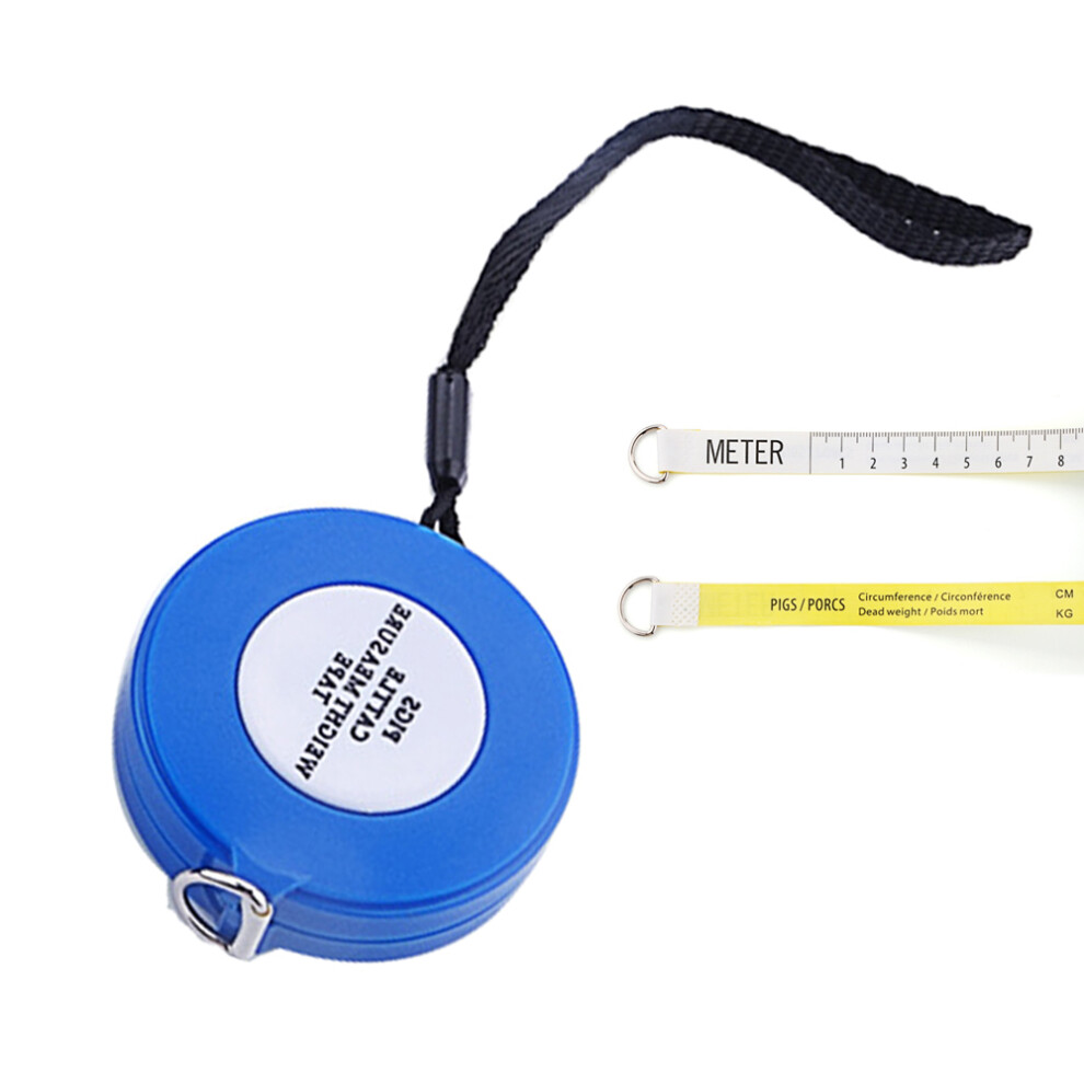 Retractable Tape Measure for Animal Girth, Easy to Operate Weight Tape Measure with Dual Calibration Tables, Professional Animal Measuring Tape for Ca