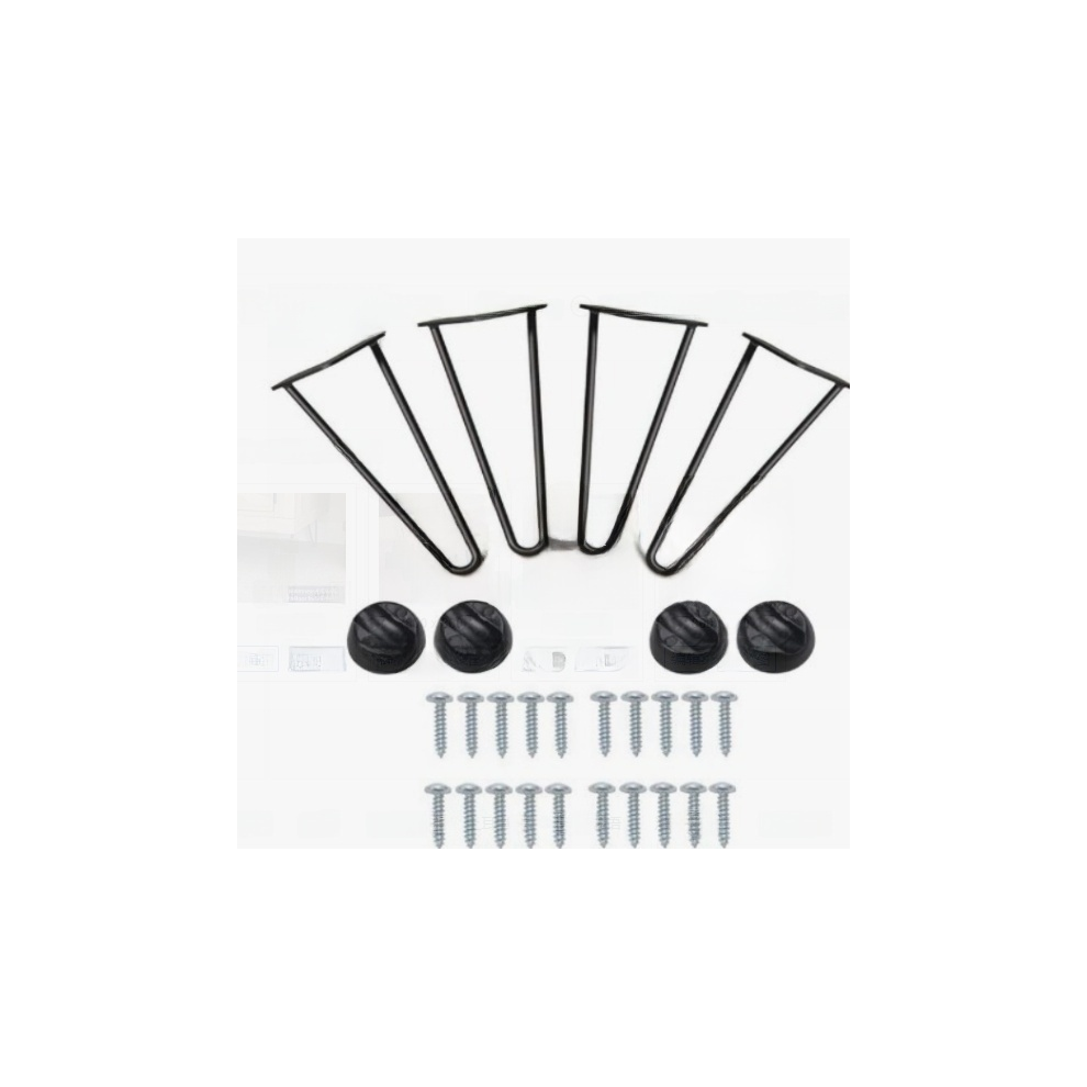 Hairpin Furniture Legs, Modern Table Legs With Heavy Duty Support For Diy Tables Desks Nightstands, Industrial Quality Steel Construction With Rubber 9468298591807