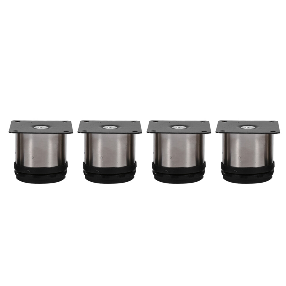 Adjustable Furniture Legs For Home Use, Stainless Steel Metal Cabinet Feet With Plastic Soles, Adjustable Height Furniture Supports For Tables Shelves 9468298591715