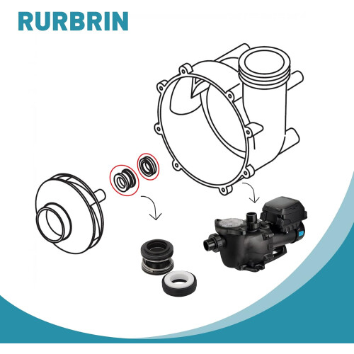 Retentor de Eixo para Bomba de Piscina, PS-200, Retentor de Eixo de Substituição de 5/8 Polegadas Compatível com os Modelos Aqua Flo XP2XP2e FMCP, 2