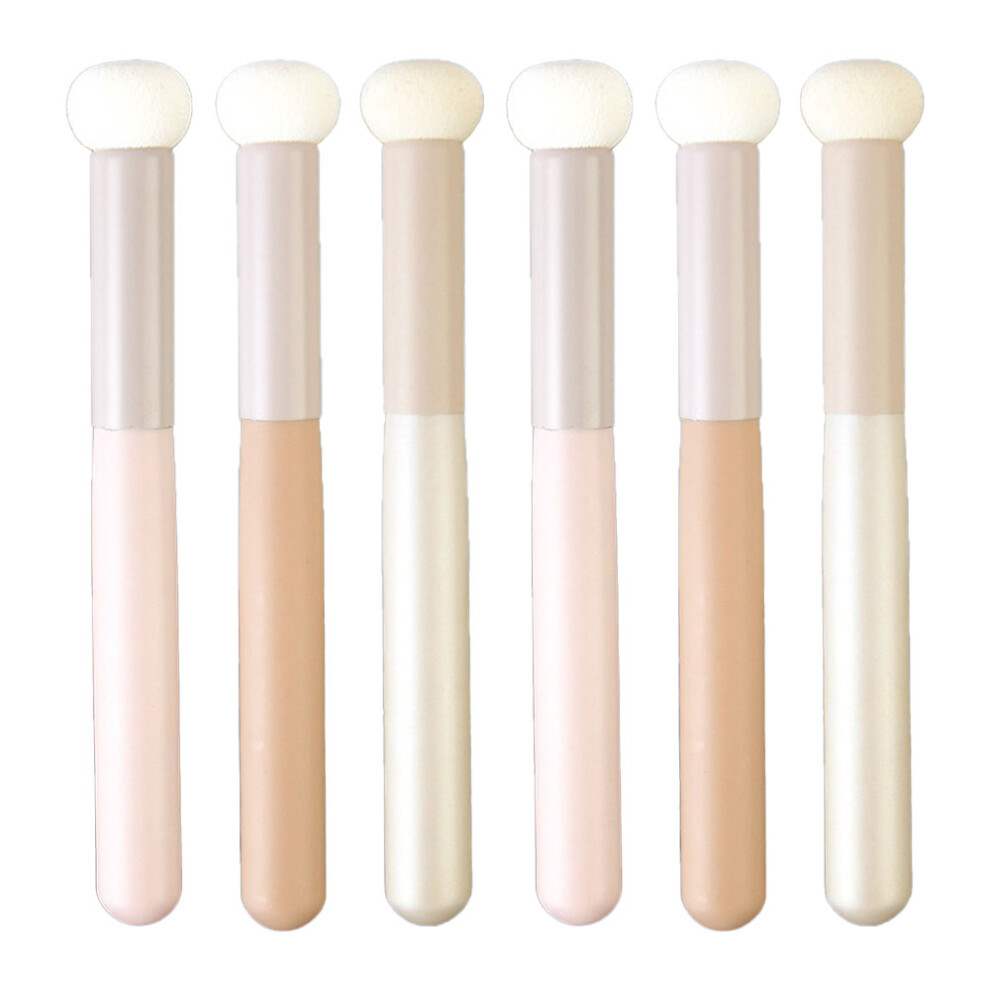 Eyeshadow Makeup Sponges for Foundation, Round Sponge Head Concealing Brush for Flawless Blending, Soft and Fluffy Makeup Applicator with Natural