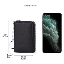 Fashionable Small Women Wallet, RFID Blocking Genuine Leather Bifold