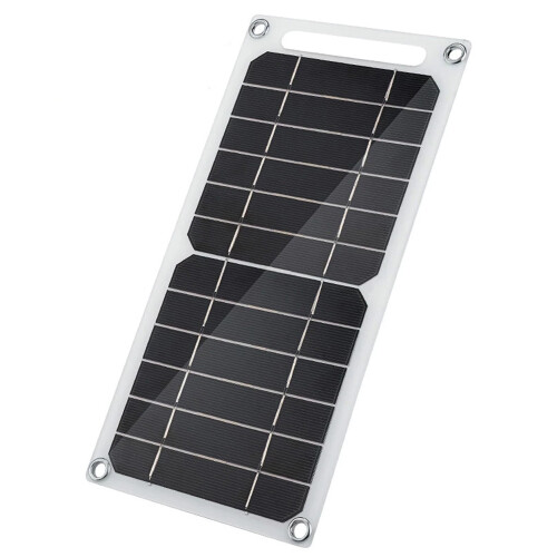 Monocrystalline Solar Panel Charger, Portable 6W Outdoor Solution for Multiple Fixing Modes, Reflective Surface for Enhanced Durability