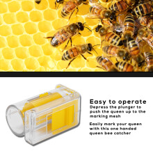 High-Quality Plastic Queen Bee Marking Tool - Easy One-Handed Operation