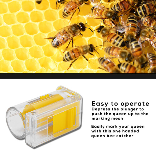 High-Quality Plastic Queen Bee Marking Tool - Easy One-Handed Operation