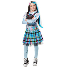 (11-13 Years, Multicoloured) Monster High Childrens/Kids Deluxe Frankie Stein Costume Set