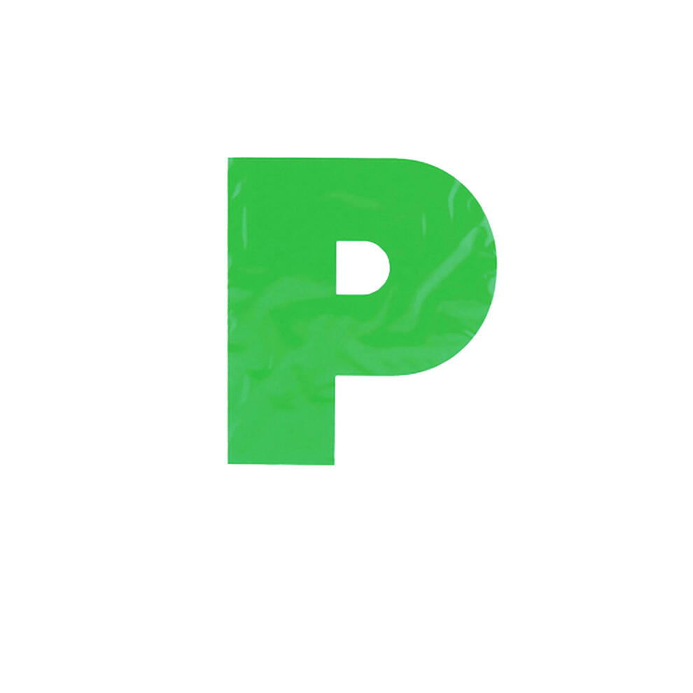 County Stationery Magnetic New Driver P Plates (Pack Of 2) Green 5057080713110