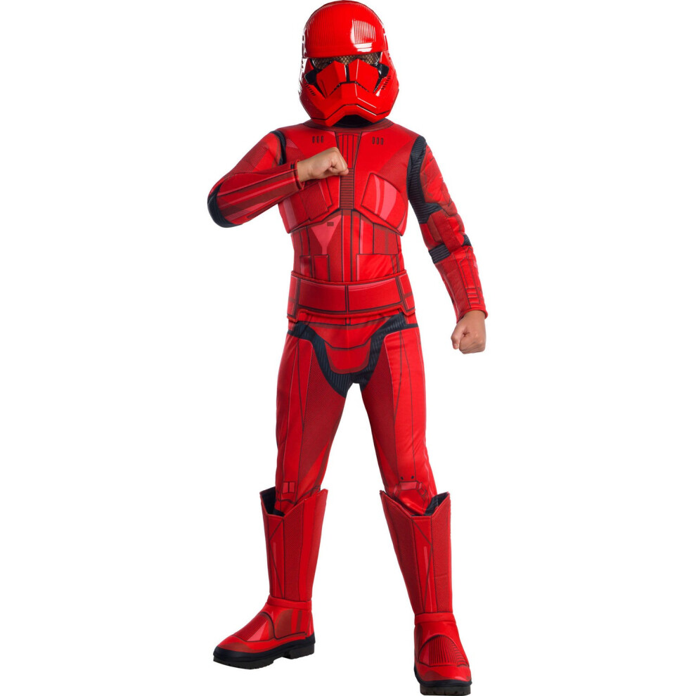 Star Wars (L, ) Boys Deluxe Stormtrooper Costume Red