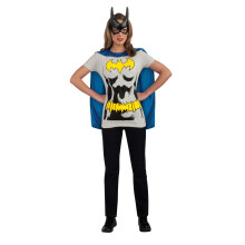 (M, White/Blue) DC Comics Womens/Ladies Batgirl Costume Top