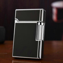 (1260 Silver) Sturdy Windproof Metal Lighter Present Premium Metal Casing Dad Present