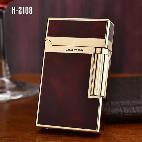 (1009A Gold) Sturdy Windproof Metal Lighter Present Premium Metal Casing Dad Present 2