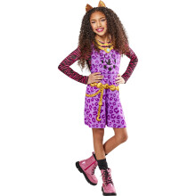 (5-6 Years, Purple/Pink/Black) Monster High Girls Clawdeen Wolf Costume