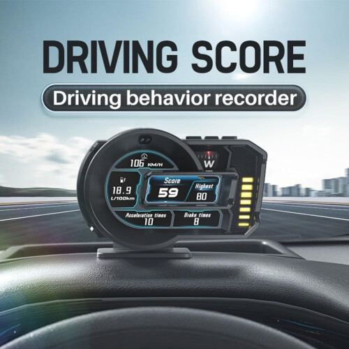Car Head Up Display with OBD GPS Integration, Gesture Control, Windshield Mount – A590Max 2