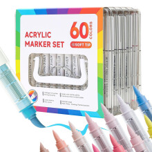 Coloring Pencils for Coloring Books Journaling Markers 60 Colors Drawing Pencils for Kids and Adults on Glass, Fabric, and Wood