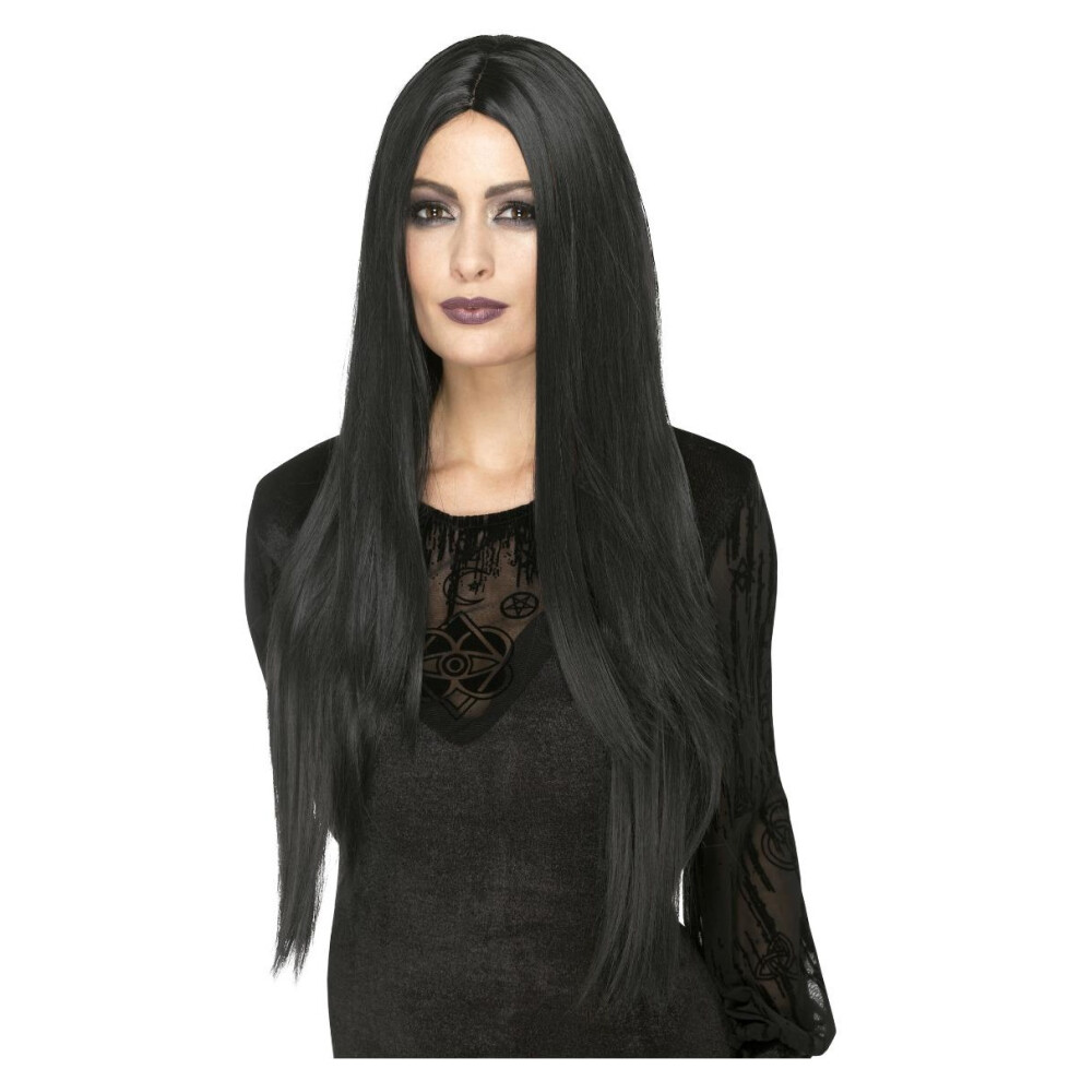 Smiffy's Womens/Ladies Deluxe Witch Wig Black