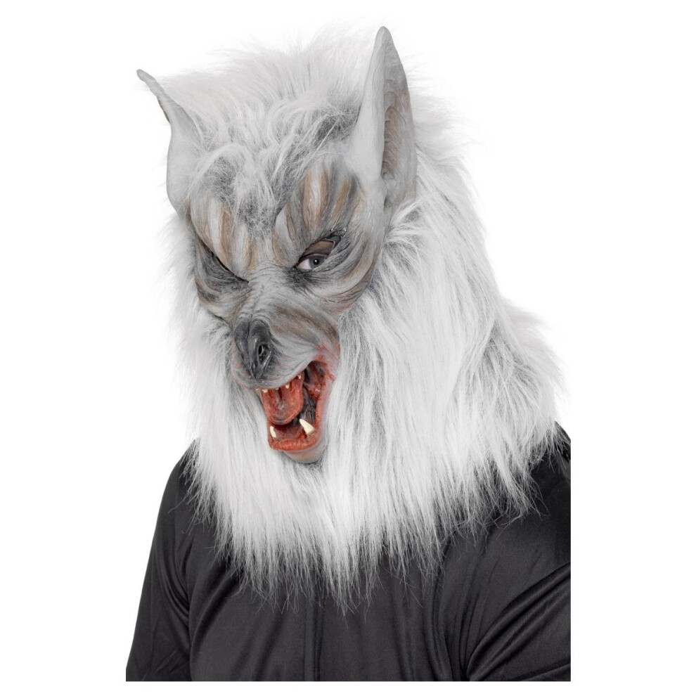 Smiffy's Unisex Adult Wolf Mask Grey