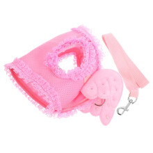 Pet Chest Harness With Design For Cats And Adjustable Harness Made Of Durable Material Pink For Outdoor Activities And Safe Training