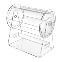 Acrylic Drum Rotating Tombola Ticket Cage Professional Clear Raffle Ticket Drum for Fundraising
