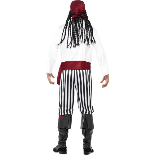 Smiffy's (M, Black/White/Red) Smiffys Mens Pirate Costume 1