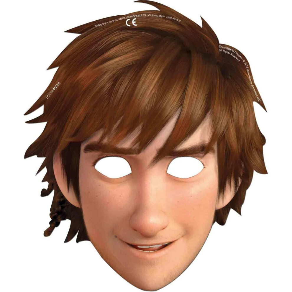 New How To Train Your Dragon Hiccup Birthday Party Mask (Pack Of 6) Multicoloured