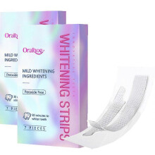 (2Boxes) Natural Teeth Whitening Strips Teeth Treatment, Peroxide Free Teeth Whitener, Deep Stains Removal Instant Teeth Whitening