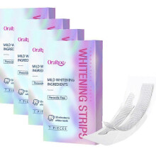 (4Boxes) Natural Teeth Whitening Strips Teeth Treatment, Peroxide Free Teeth Whitener, Deep Stains Removal Instant Teeth Whitening