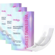 (3Boxes) Natural Teeth Whitening Strips Teeth Treatment, Peroxide Free Teeth Whitener, Deep Stains Removal Instant Teeth Whitening