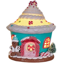 Handcrafted Ceramic Christmas Cottage Decoration With-Model E