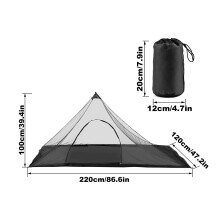 Nem montering, No-See-Um campingmyggenet, multifilament polyester for holdbarhed og alsidighed på dine rejser