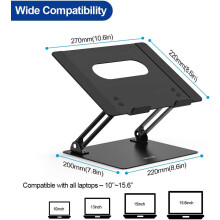 Draagbare laptopstandaard, ergonomisch ontwerp voor thuis of op kantoor, opvouwbare en verstelbare aluminium laptopstandaard, geschikt voor Dell XPS