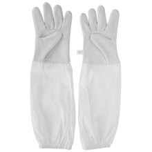 Leather & Cotton Bee Gloves Breathable And Comfortable Ergonomic Design Beginner Beekeeper Gloves Goatskin Beekeeping Gloves With Ultralong Sleeves