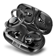 Q61 Wireless 5.3 Earbuds with Ear Hook Dual LED Dispaly Waterproof Comfy Fit Hifi HeadphonesAOV