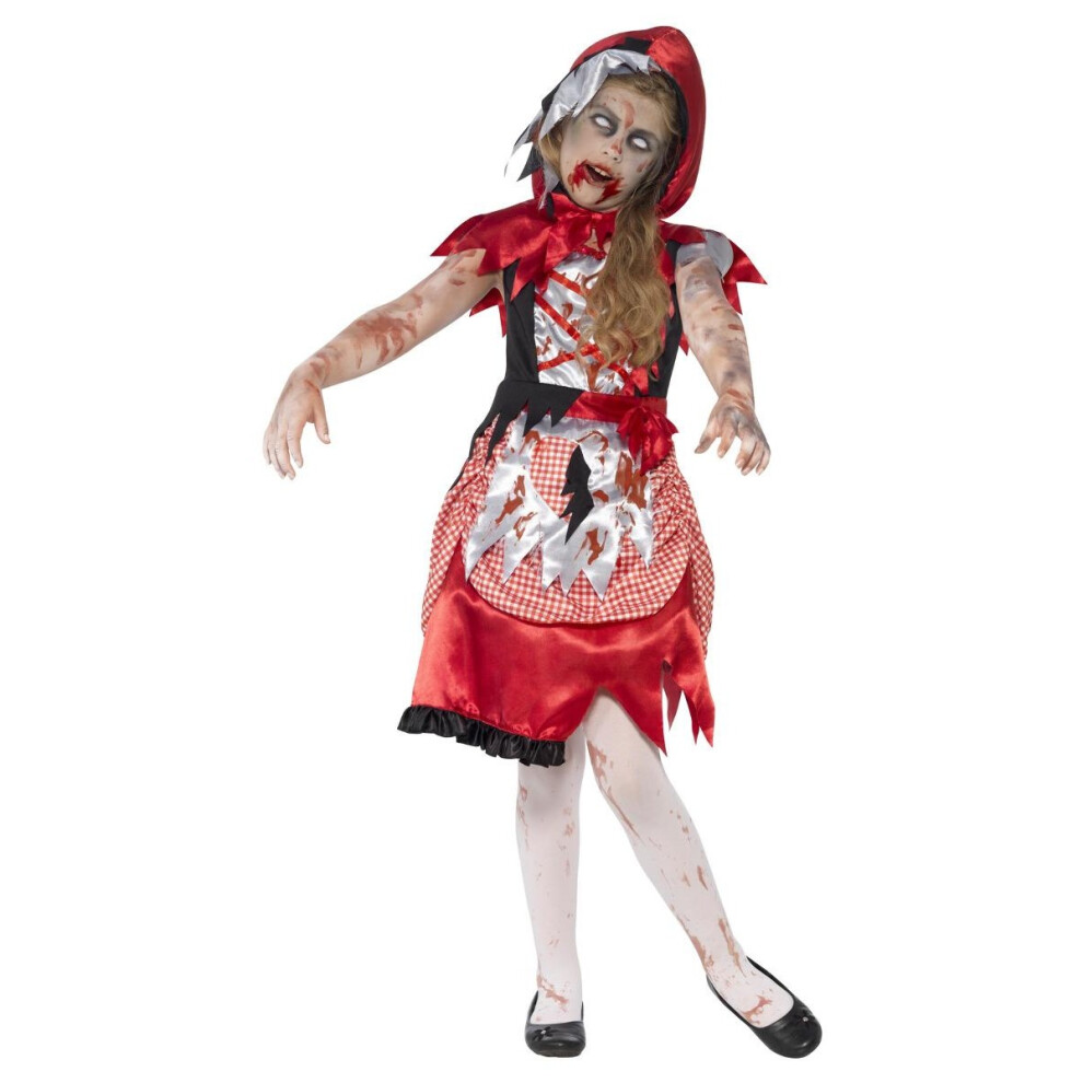 Smiffy's (10-12 Years, ) Girls Zombie Miss Hood Costume Set Red/Black