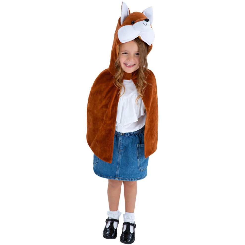 Smiffy's Childrens/Kids Deluxe Fox Plush Cape Brown