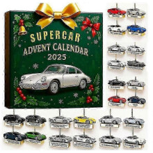 Supercar advent calendar blind box Christmas tree decoration Acrylic 2D