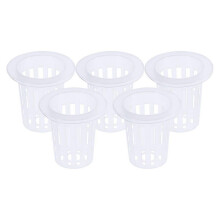 50pcs Slotted Mesh Soilless Culture Vegetable Net Pots Baskets Cups for Hydroponics/Aquaponics/Orchids