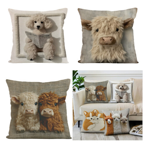Housse de coussin en lin, coussin de canapé décoratif-CT4562 2