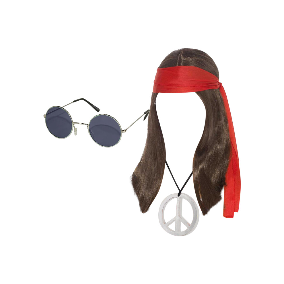 Smiffy's Womens/Ladies Hippie Costume Prop Set